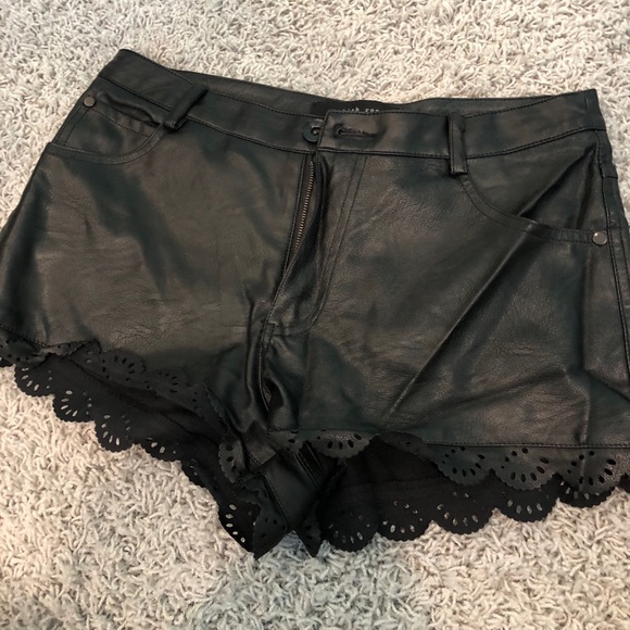 English Rose Leather Shorts